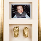 3D Cast with Gold Finish in Antique Gold Finish Frame