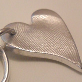 Small Fingerprint Jewellery Heart Charm